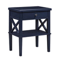 Madison - Nightstand With Open Shelf And Drawer And Decorative Side Panels