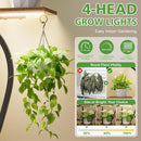 Plant Stand Indoor With Grow Light, 9 Tiered 63" Tall Indoor Plant Shelves For Multiple Plants - Walnut / Black