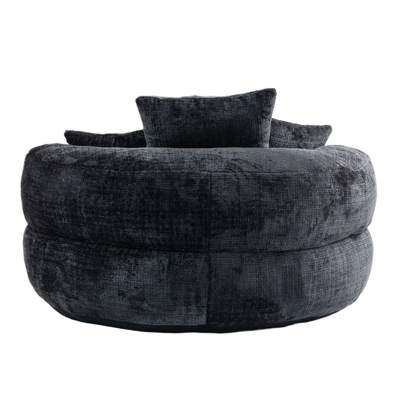 Lazy Sofa High Back Bean Bag Chair Couch With 3 Pillows