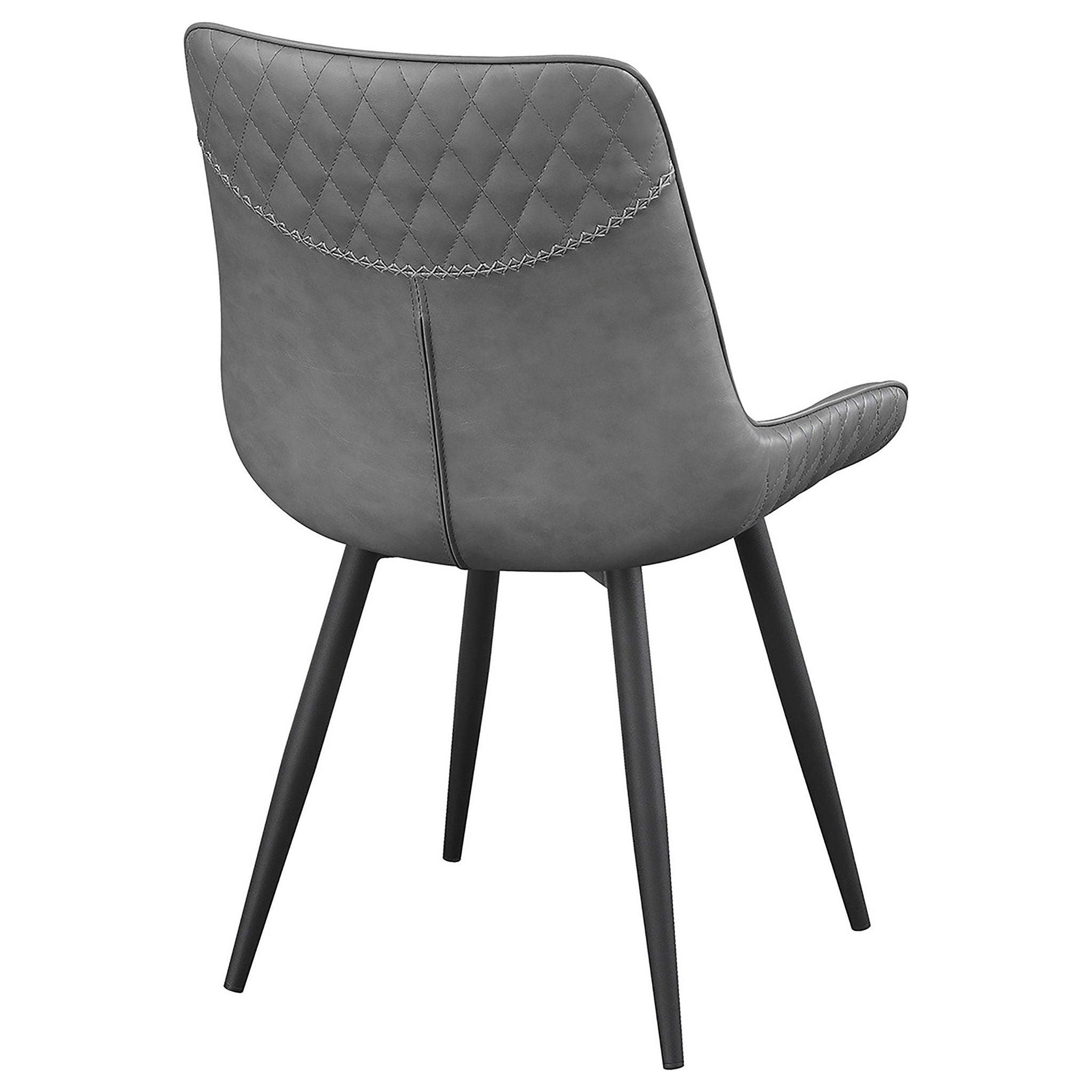 Brassie Upholstered Swivel Dining Side Chair Grey (Set of 2) - Atlantic Fine Furniture Melbourne FL