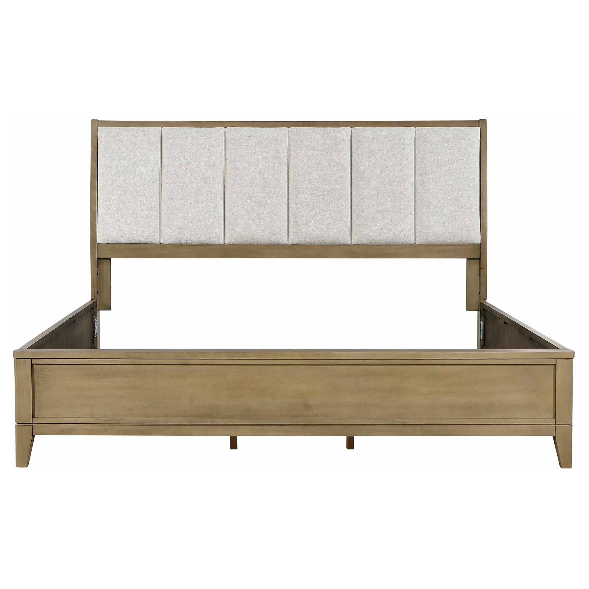 Granada Upholstered Eastern King Panel Bed Natural Pine