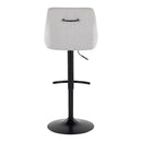 Hannah - Transitional Adjustable Barstool With Swivel With Rounded T Footrest (Set of 2)