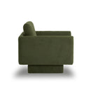 360° Modern Swivel Accent Chair Round Armchair, Thick Padded Single Lounge Sofa Upholstered Comfy