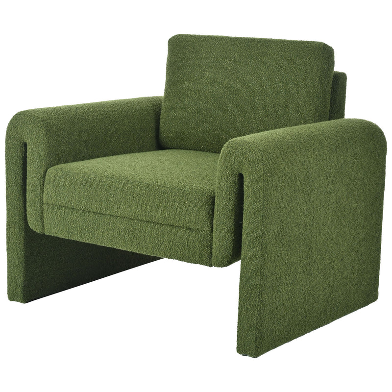 Modern Upholstered Accent Chair, Sturdy Support & Luxurious Comfort