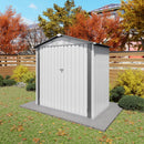 Garden Tool Shed Metal Storage Shed With Peaked Roof Waterproof Lockable Door