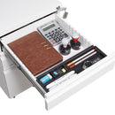 Contemporary Black 3 Drawer Mobile Filing Cabinet With Lock, Metal Office Storage For Legal / Letter Size