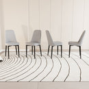 Modern Dining Chair With Cushions And Metal Legs