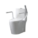 Upgraded Design Armrest, With Glossy Gw 007 1 Piece Toilet With Tornado Flush, Soft Close Seat, Dual Flush Map 1000G, Comfort Chair Seat - Gloss White