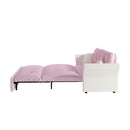 Queen Pull Out, 3 In 1 Convertible Sleeper Tufted Sofa & 2 Soft Pillows