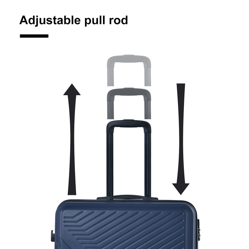 3 Piece Luggage Sets Lightweight Suitcase With Two Hooks, Spinner Wheels, Tsa Lock, Durable Hard Shell