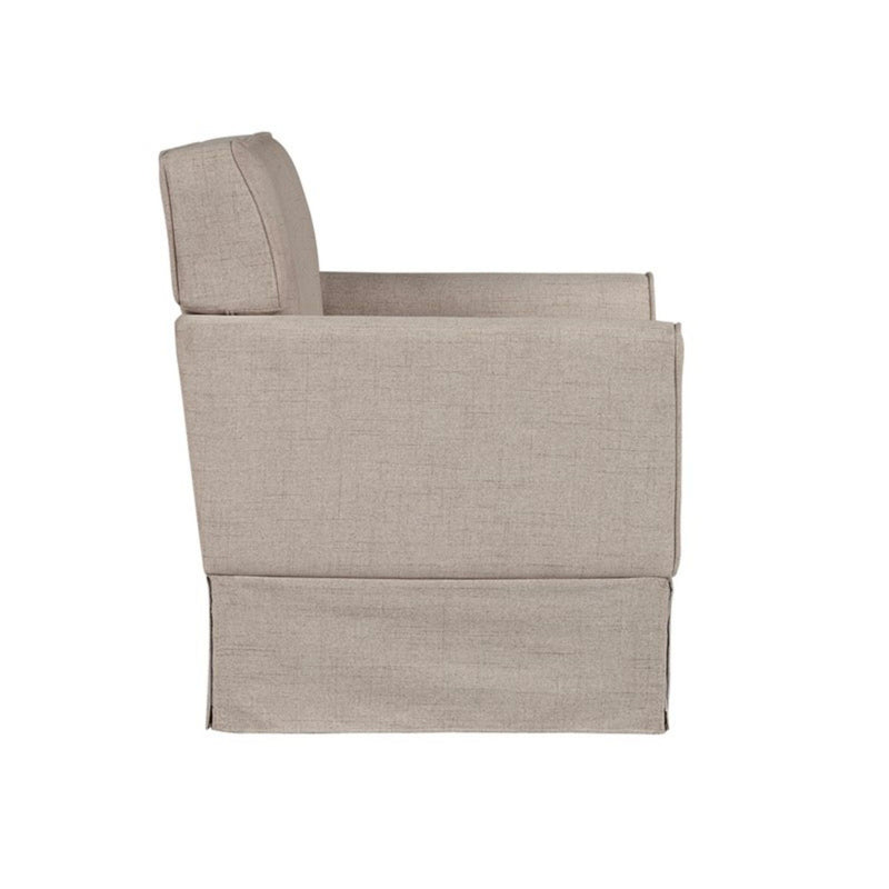 Timeless Slipcover Accent Armchair With Track Arm Silhouette Upholstered - Light Brown