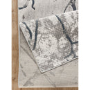 Geometrix - 7'10" X 10'6" Area Rug, Geometric 3D Effect - Ivory / Gray