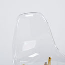 Transparent Plastic Seat Dining Chair (Set of 4)