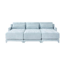 Stylish Sofa With Ottoman And Lumbar Pillows, Ergonomic Design