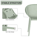 2 Piece Durable Single Chair With Mesh Hollow Out Design