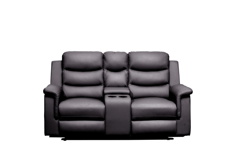 2 Seat Reclining Loveseat With Middle Console Slipcover, Stretch Loveseat Reclining Sofa Covers - Black