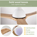 Indoor Outdoor Ceiling Fan With Light With Remote Control, Noiseless Reversible Motor, 6 Speed, 3 Color