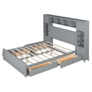 Bed With All In One Cabinet, Shelf And Sockets