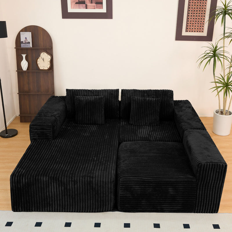 Modern Cloud Sectional Sofa With L-Shape Chaise