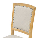 Topmax - Rustic Extendable Dining Table Set With Removable Leaf, 6 Upholstered Armless Dining Chairs And 2 Padded Arm Chairs, 9 Pieces