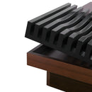 Italian Retro Inspired Acacia Wood Storage Coffee Table - Brown / Black