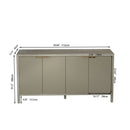 Buffet Cabinet With 4 Doors, Storage Sideboard For Living Room, Dining Room - Champagne
