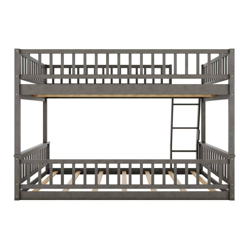 Bunk Bed With Ladder And Guardrails