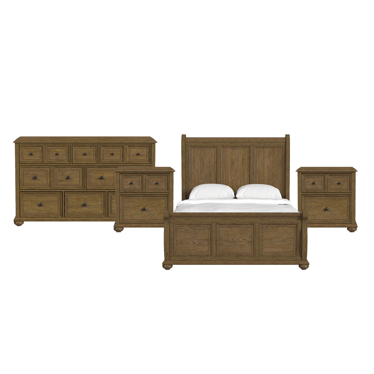 Heritage Sleigh Bedroom Set in Black by Elements International, view 15