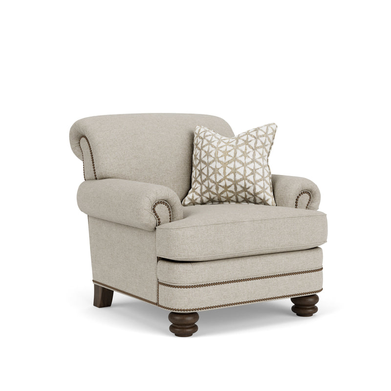 Bay Bridge - Chair, Nailhead Trim - Light Gray