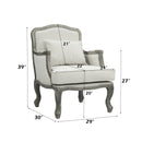 Tania - Chair - Cream Linen & Brown Finish - Atlantic Fine Furniture Inc