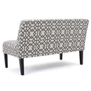 Contemporary Loveseat With Upholstered Fabric And Birch Wood Legs - Gray