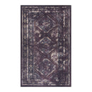 Maval - 5' X 8' Washable Area Rug - Black / Burgundy