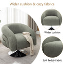 Modern Style Single Swivel Sofa Chair, Teddy Upholstered Single Sofa With Round And Fluffy Reading Chair, Suitable For Living Room
