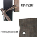 13' X 7.7' Outdoor Pergola Sun Shade Cover Cloth Patio Canopy Hdpe Permeable With Grommets - Brown