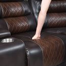 Manual Reclining Sectional Sofa Set, L Shaped Symmetrical Motion Sofa Corner Couch Sets With Storage Boxes, 4 Cup Holders And LED Light Strip For Living Room