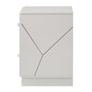 Esther - Nightstand - White / Silver