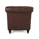 Chaise Lounge With Button Tufted Diamon Stitch