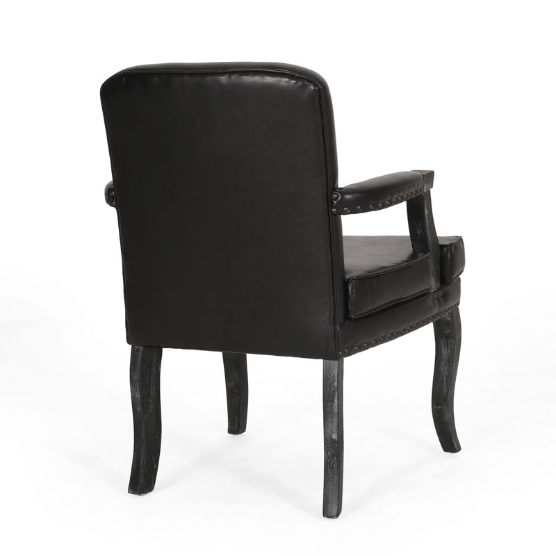 French Country Style Dining Chair With Nailhead Trim