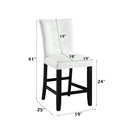 Hussein - Counter Height Chair (Set of 2) - White PU & Black Finish - Atlantic Fine Furniture Inc