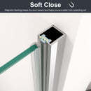 Semi Frameless Circular Pivot Shower Door With 1 / 4" Sgcc Tempered Glass