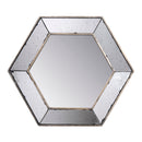 Hexagon Wall Mirror With Contemporary Glass Design, Home Decor Accent Mirror For Living Room, Entryway, Bedroom