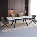 Damita - Ceramic Top Dining Table - White & Black