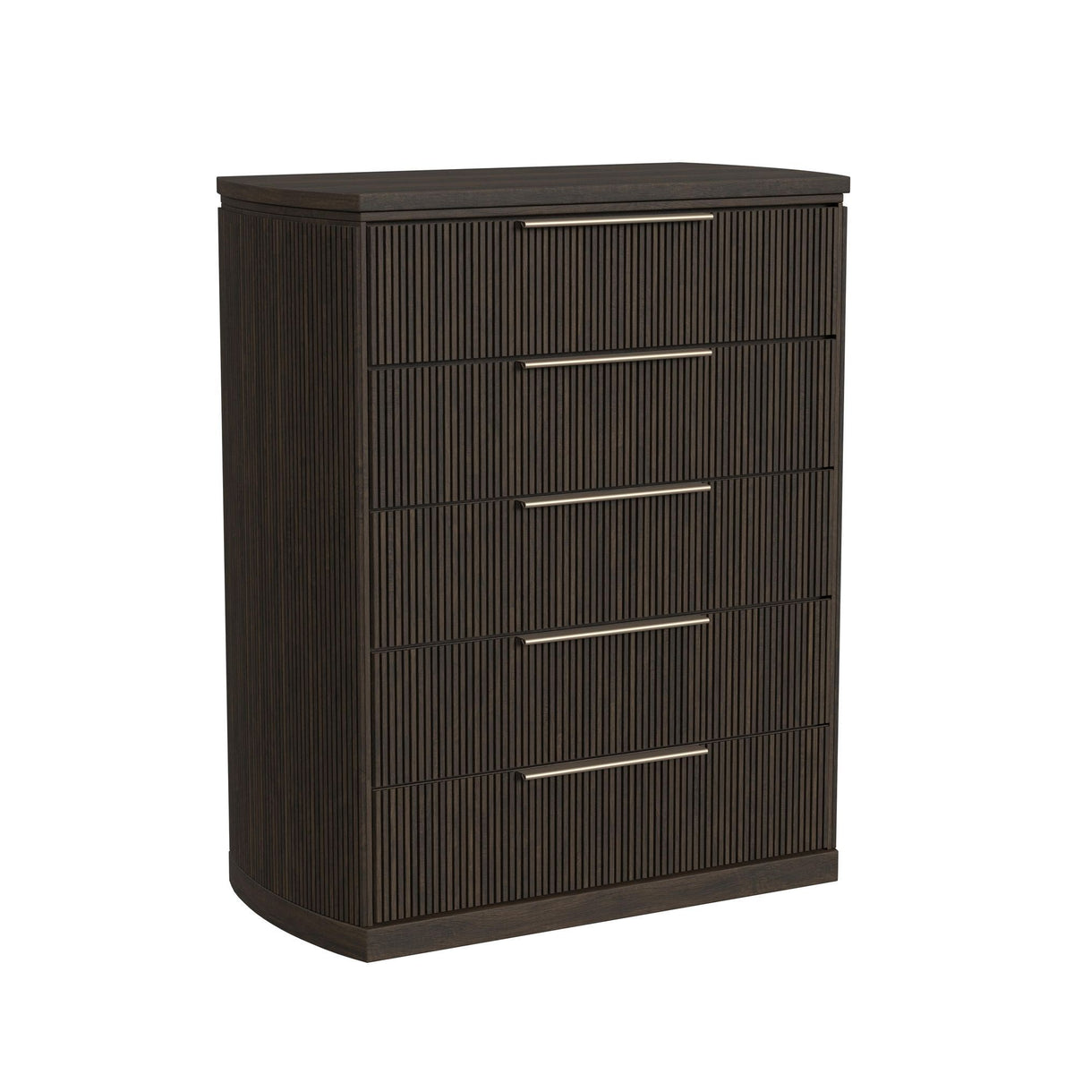 Sylvie 5-Drawer Chest in Dark Brown by Elements International