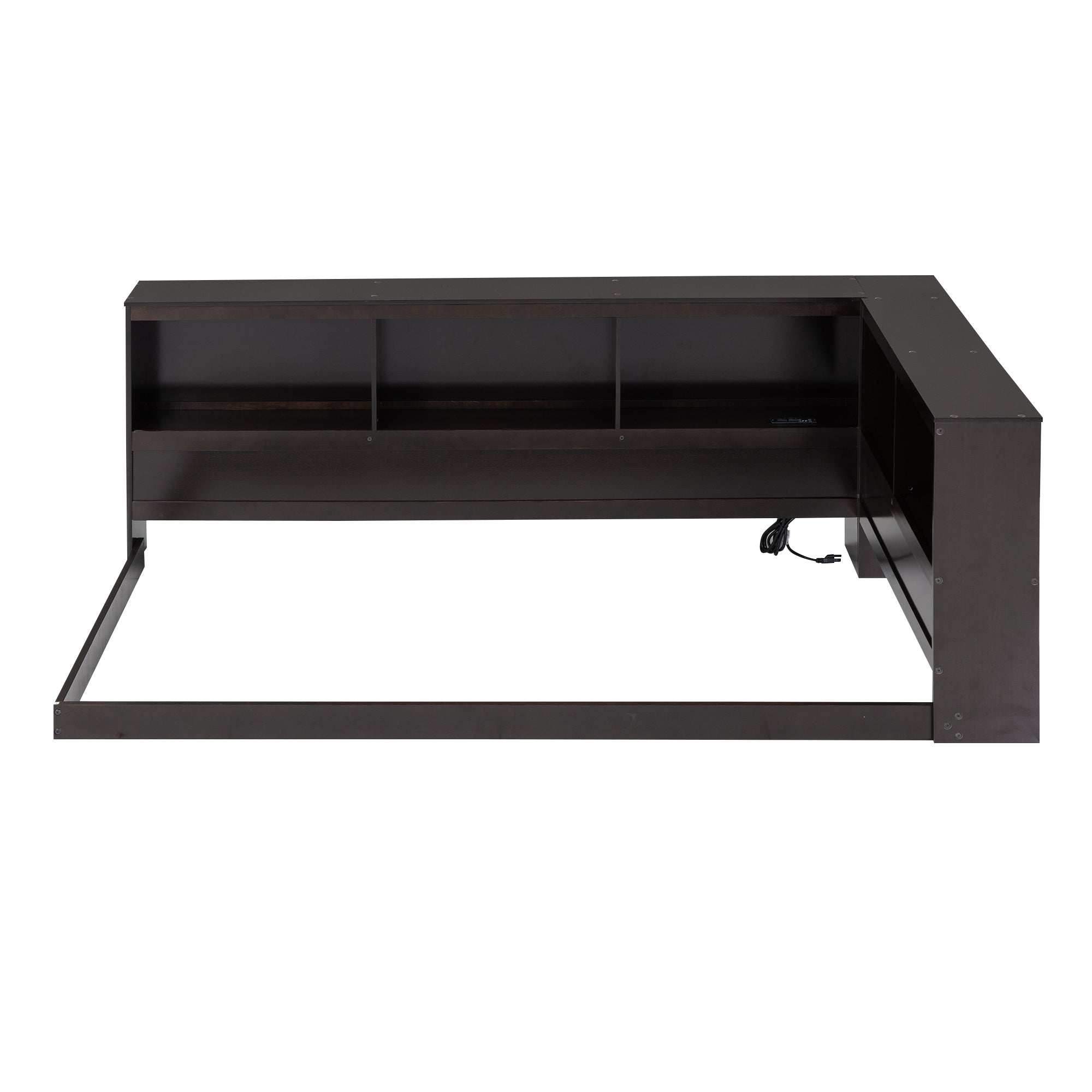 Wood Twin Size Daybed with Storage Cabinets and USB Ports, Espresso - Atlantic Fine Furniture Melbourne FL