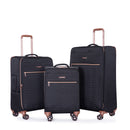 4 Piece Set, Softshell Suitcase Spinner Wheels Terylene Luggage Sets