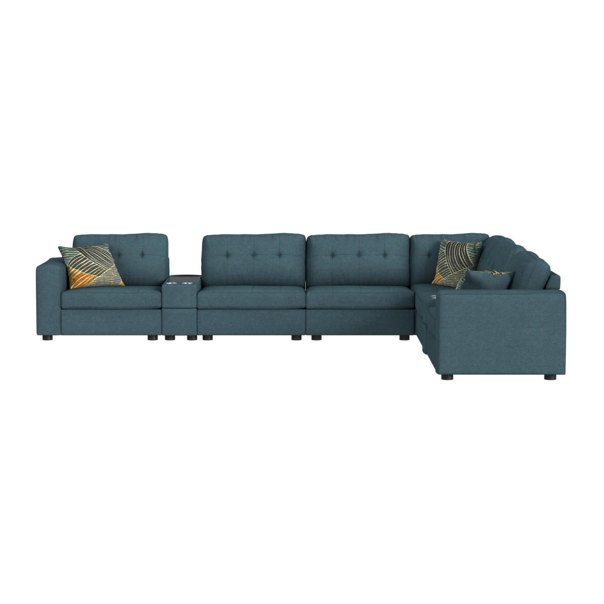 Options One Living Room Set Sectional in Blue by Elements International, view 47