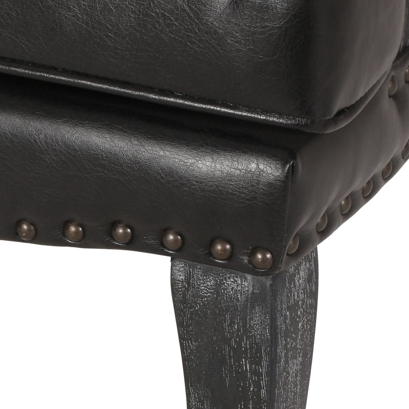 French Country Style Dining Chair With Nailhead Trim