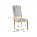 French Country Style Dining Chair With Upholstered Seating And Fluted Legs
