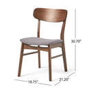 Elegant Fabric Dining Chair With Cushioned Seat
