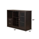 Hazen - Server - Espresso - 33" - Atlantic Fine Furniture Inc